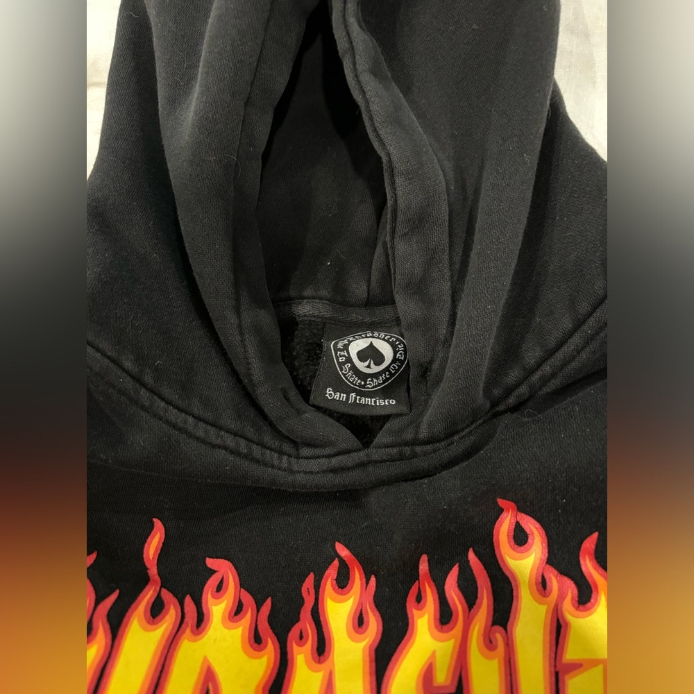 Thrasher flame hoodie black - Picture 3 of 5